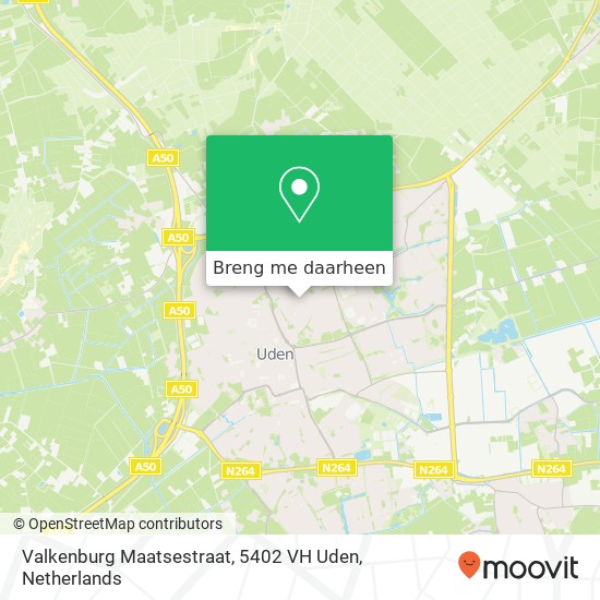 Valkenburg Maatsestraat, 5402 VH Uden kaart