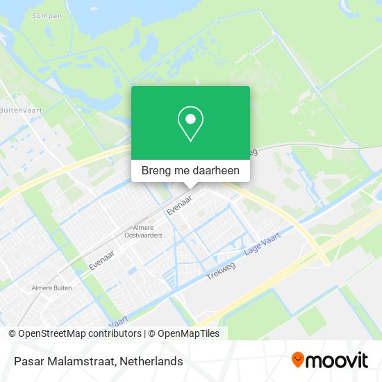 Pasar Malamstraat kaart