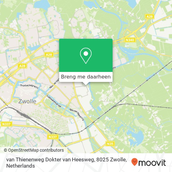 van Thienenweg Dokter van Heesweg, 8025 Zwolle kaart