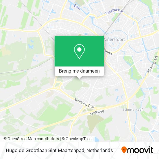 Hugo de Grootlaan Sint Maartenpad kaart