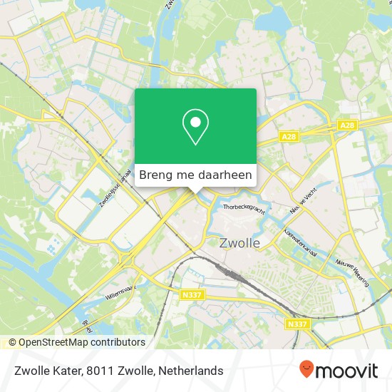 Zwolle Kater, 8011 Zwolle kaart