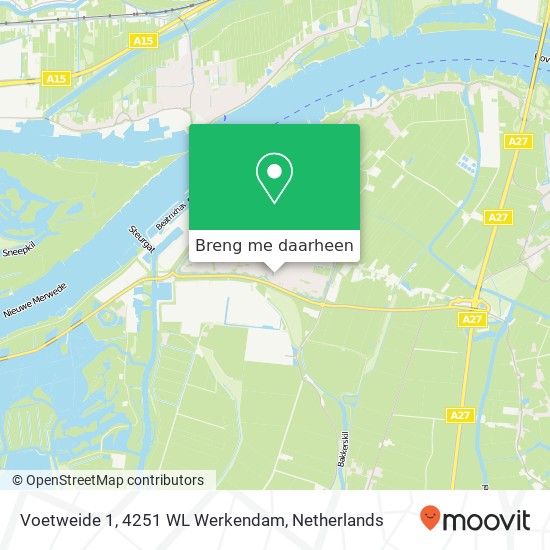 Voetweide 1, 4251 WL Werkendam kaart