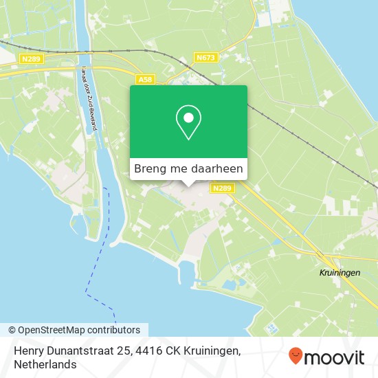 Henry Dunantstraat 25, 4416 CK Kruiningen kaart