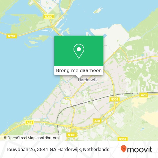 Touwbaan 26, 3841 GA Harderwijk kaart