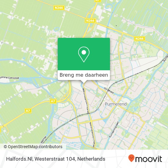 Halfords.Nl, Westerstraat 104 kaart