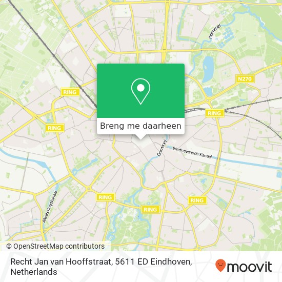 Recht Jan van Hooffstraat, 5611 ED Eindhoven kaart