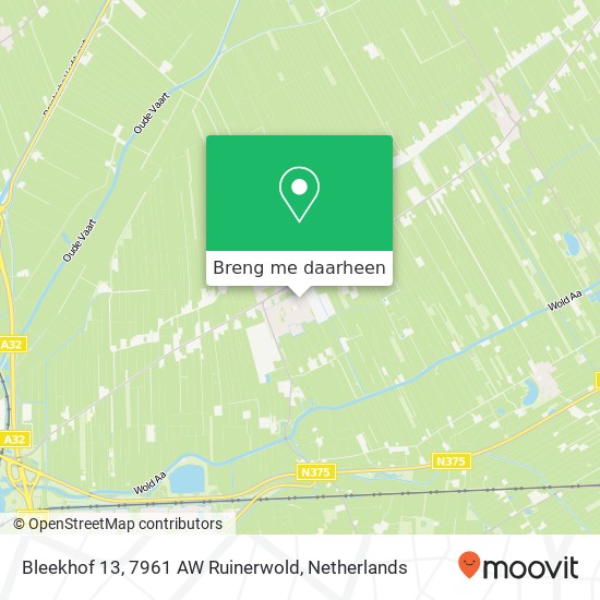 Bleekhof 13, 7961 AW Ruinerwold kaart