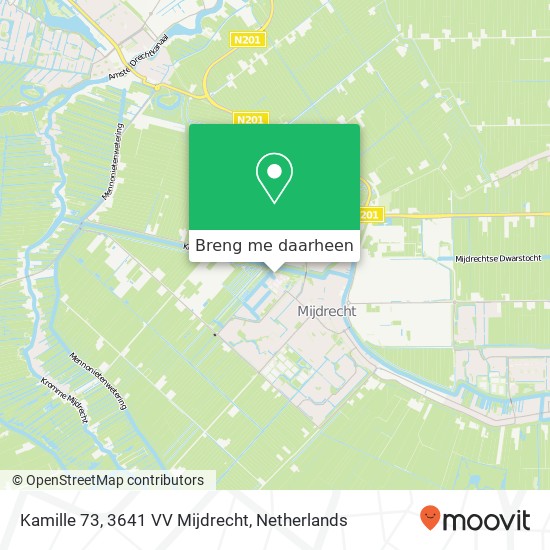 Kamille 73, 3641 VV Mijdrecht kaart