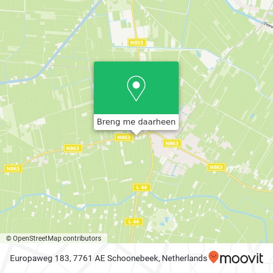 Europaweg 183, 7761 AE Schoonebeek kaart