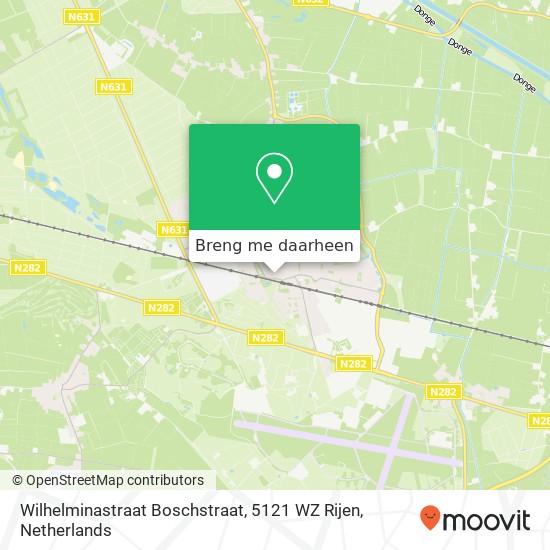 Wilhelminastraat Boschstraat, 5121 WZ Rijen kaart