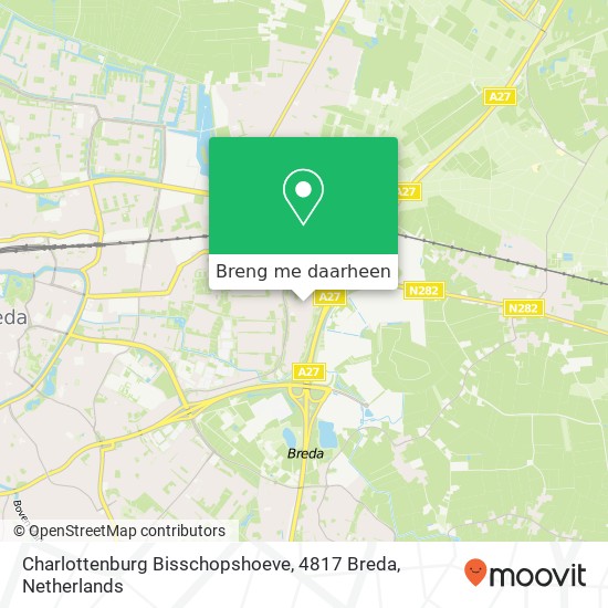 Charlottenburg Bisschopshoeve, 4817 Breda kaart