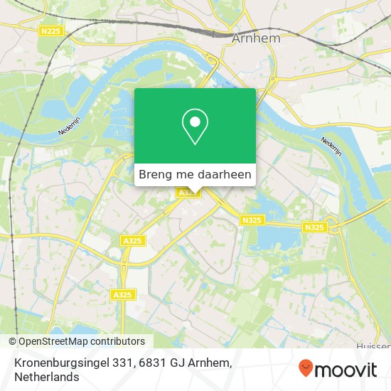 Kronenburgsingel 331, 6831 GJ Arnhem kaart
