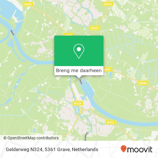 Gelderweg N324, 5361 Grave kaart