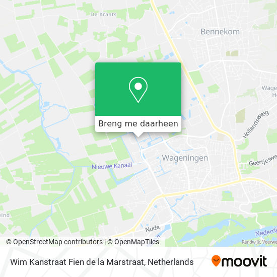 Wim Kanstraat Fien de la Marstraat kaart