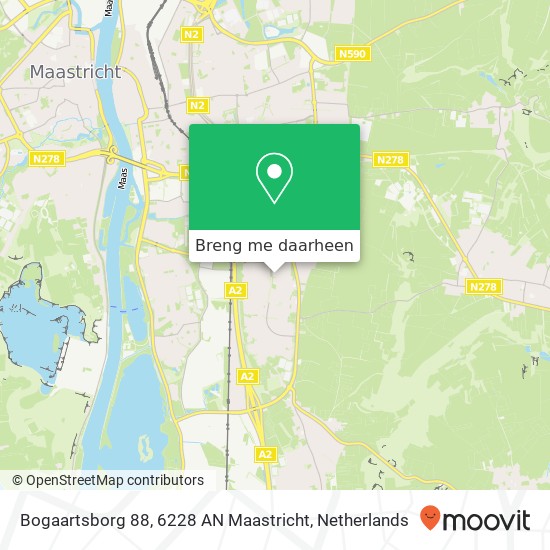 Bogaartsborg 88, 6228 AN Maastricht kaart