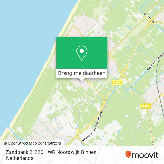 Zandbank 2, 2201 WR Noordwijk-Binnen kaart