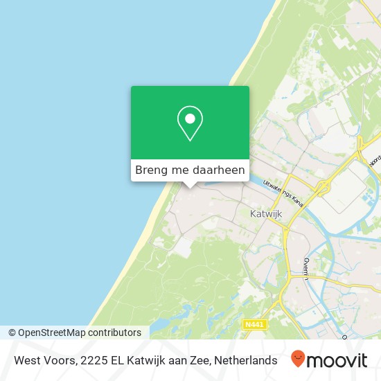 West Voors, 2225 EL Katwijk aan Zee kaart