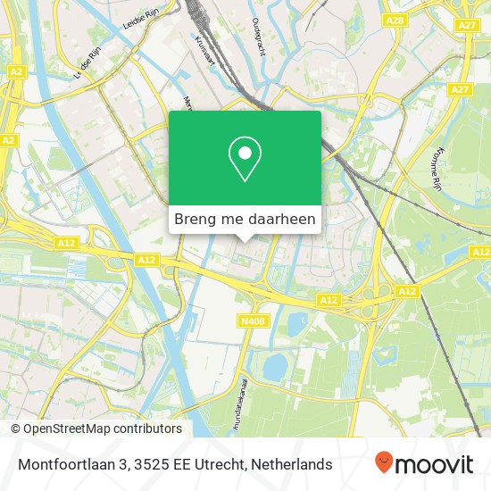 Montfoortlaan 3, 3525 EE Utrecht kaart