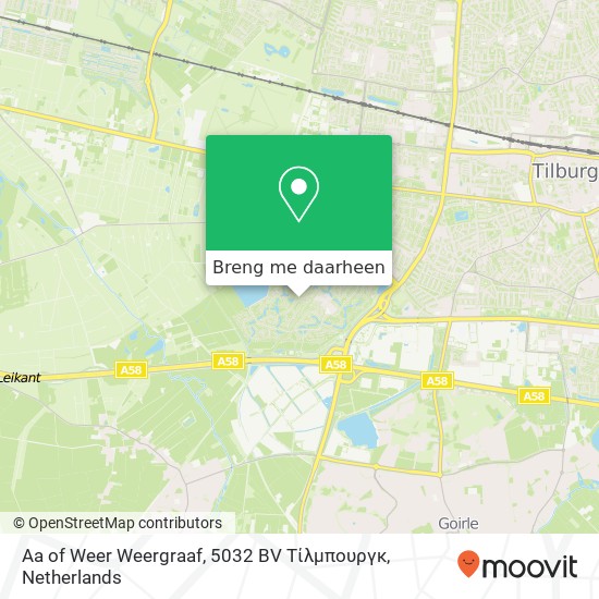 Aa of Weer Weergraaf, 5032 BV Τίλμπουργκ kaart
