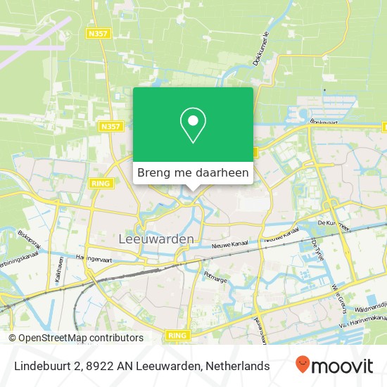 Lindebuurt 2, 8922 AN Leeuwarden kaart