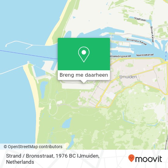 Strand / Bronsstraat, 1976 BC IJmuiden kaart