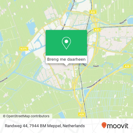 Randweg 44, 7944 BM Meppel kaart