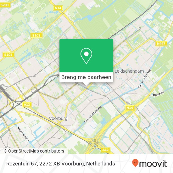 Rozentuin 67, 2272 XB Voorburg kaart