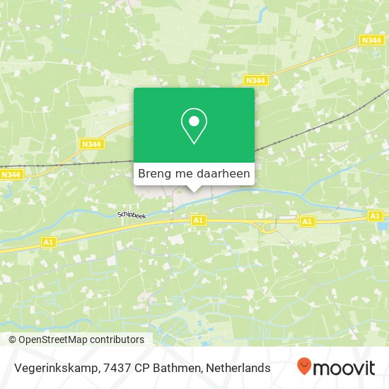 Vegerinkskamp, 7437 CP Bathmen kaart