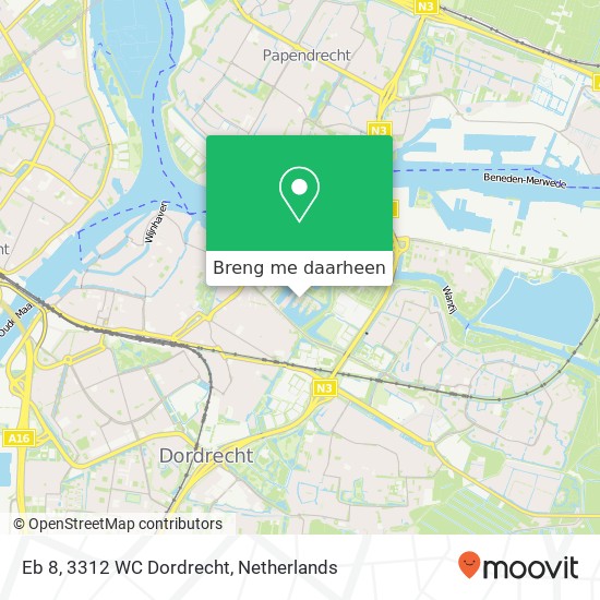 Eb 8, 3312 WC Dordrecht kaart