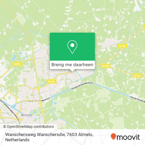 Wanschersweg Wanschersdw, 7603 Almelo kaart