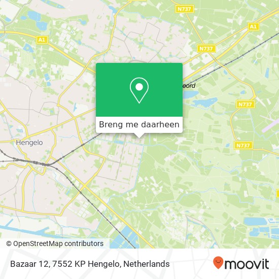 Bazaar 12, 7552 KP Hengelo kaart