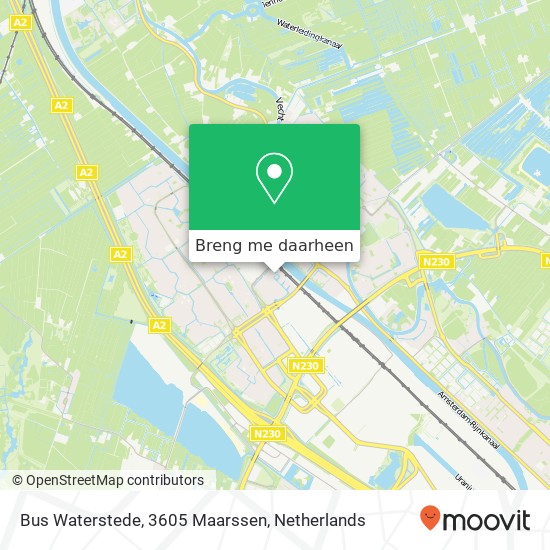 Bus Waterstede, 3605 Maarssen kaart