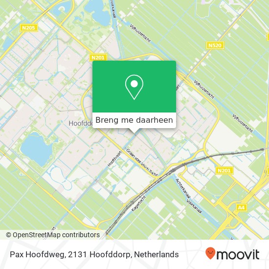 Pax Hoofdweg, 2131 Hoofddorp kaart