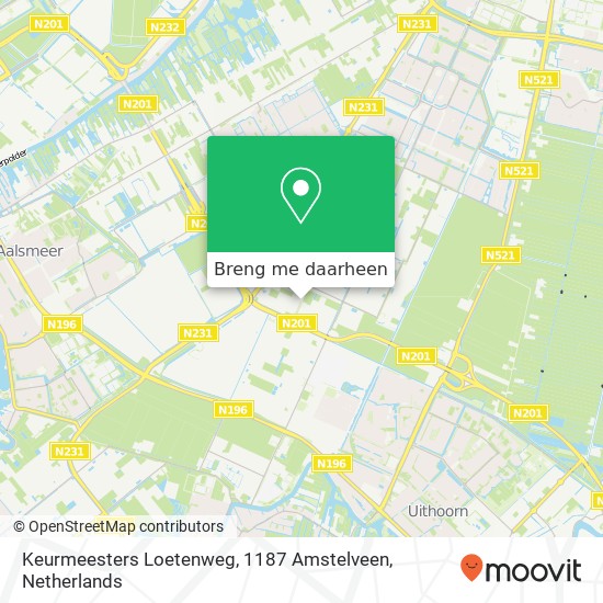 Keurmeesters Loetenweg, 1187 Amstelveen kaart