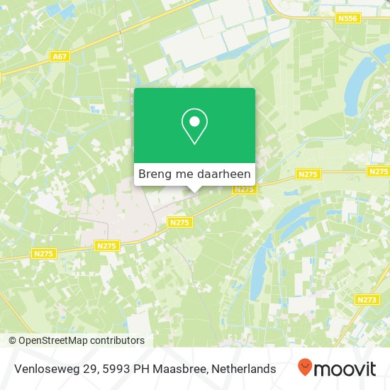 Venloseweg 29, 5993 PH Maasbree kaart