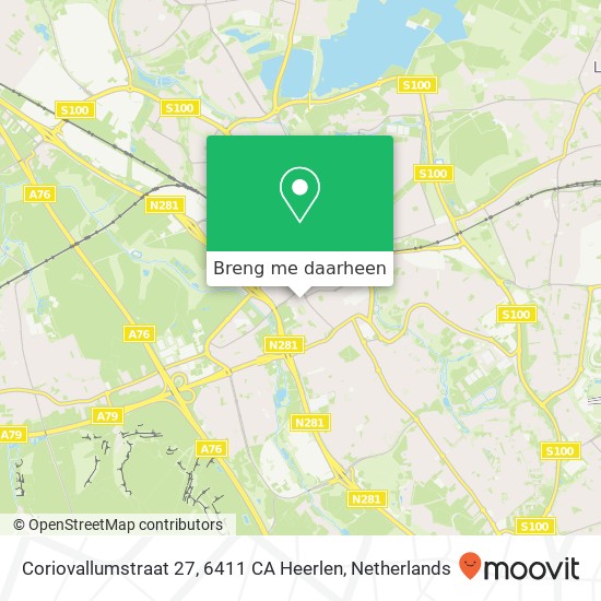 Coriovallumstraat 27, 6411 CA Heerlen kaart