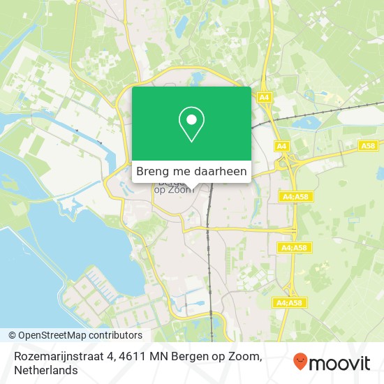 Rozemarijnstraat 4, 4611 MN Bergen op Zoom kaart