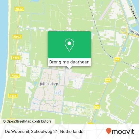 De Woonunit, Schoolweg 21 kaart