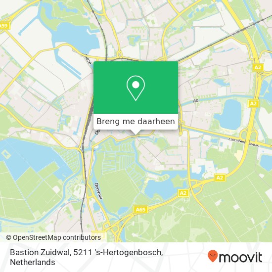 Bastion Zuidwal, 5211 's-Hertogenbosch kaart