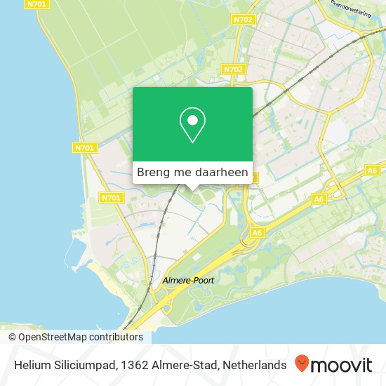 Helium Siliciumpad, 1362 Almere-Stad kaart