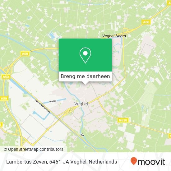 Lambertus Zeven, 5461 JA Veghel kaart