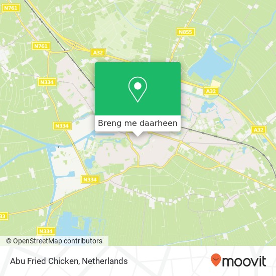 Abu Fried Chicken kaart