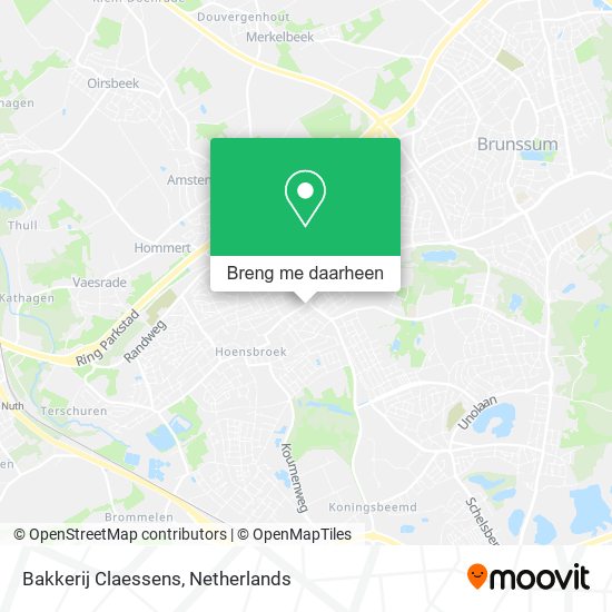 Bakkerij Claessens kaart