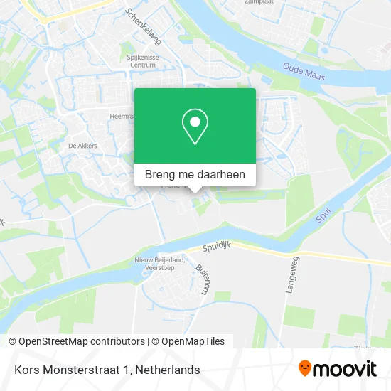 Kors Monsterstraat 1 kaart