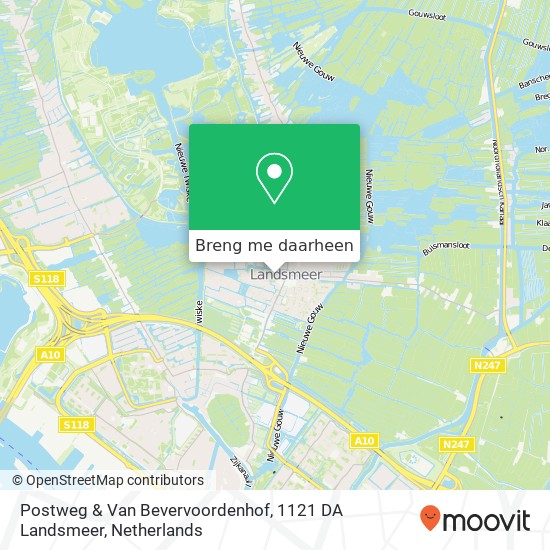 Postweg & Van Bevervoordenhof, 1121 DA Landsmeer kaart