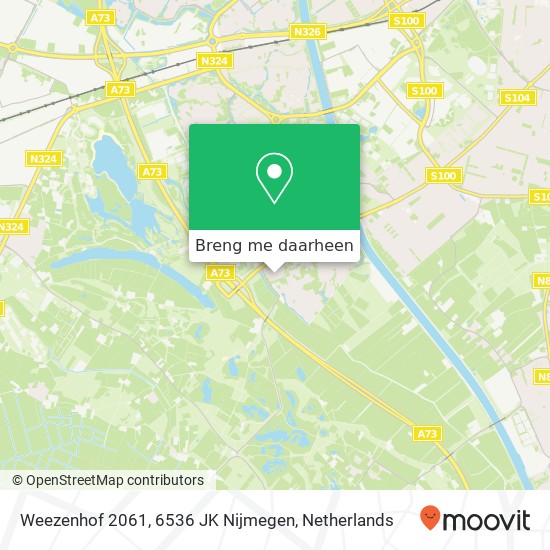 Weezenhof 2061, 6536 JK Nijmegen kaart