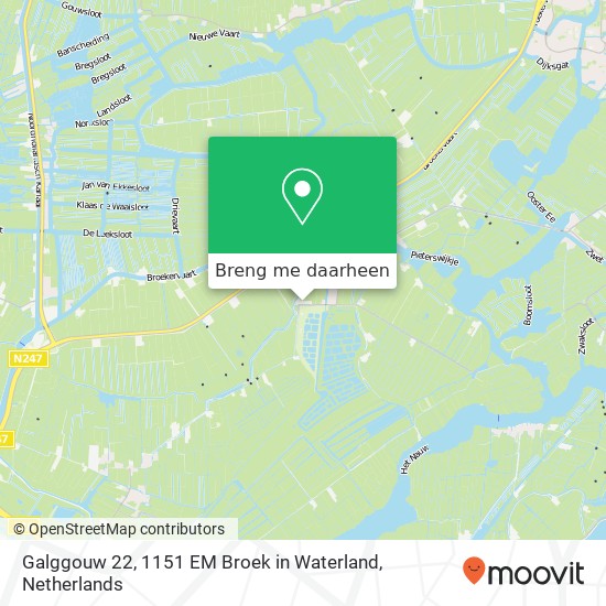 Galggouw 22, 1151 EM Broek in Waterland kaart