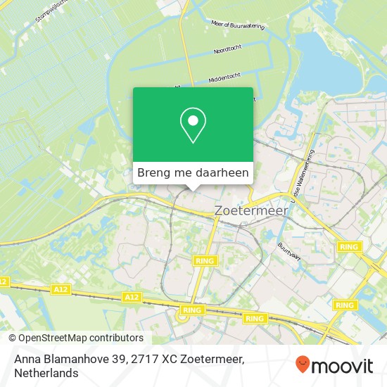Anna Blamanhove 39, 2717 XC Zoetermeer kaart