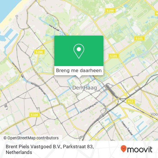 Brent Piels Vastgoed B.V., Parkstraat 83 kaart