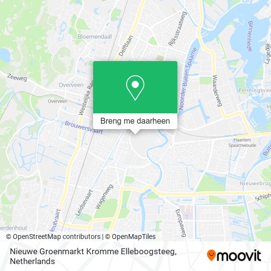 Nieuwe Groenmarkt Kromme Elleboogsteeg kaart